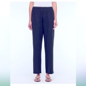 Women's Straight Linen-Blend Pull-On Pant - Navy Dark Indigo